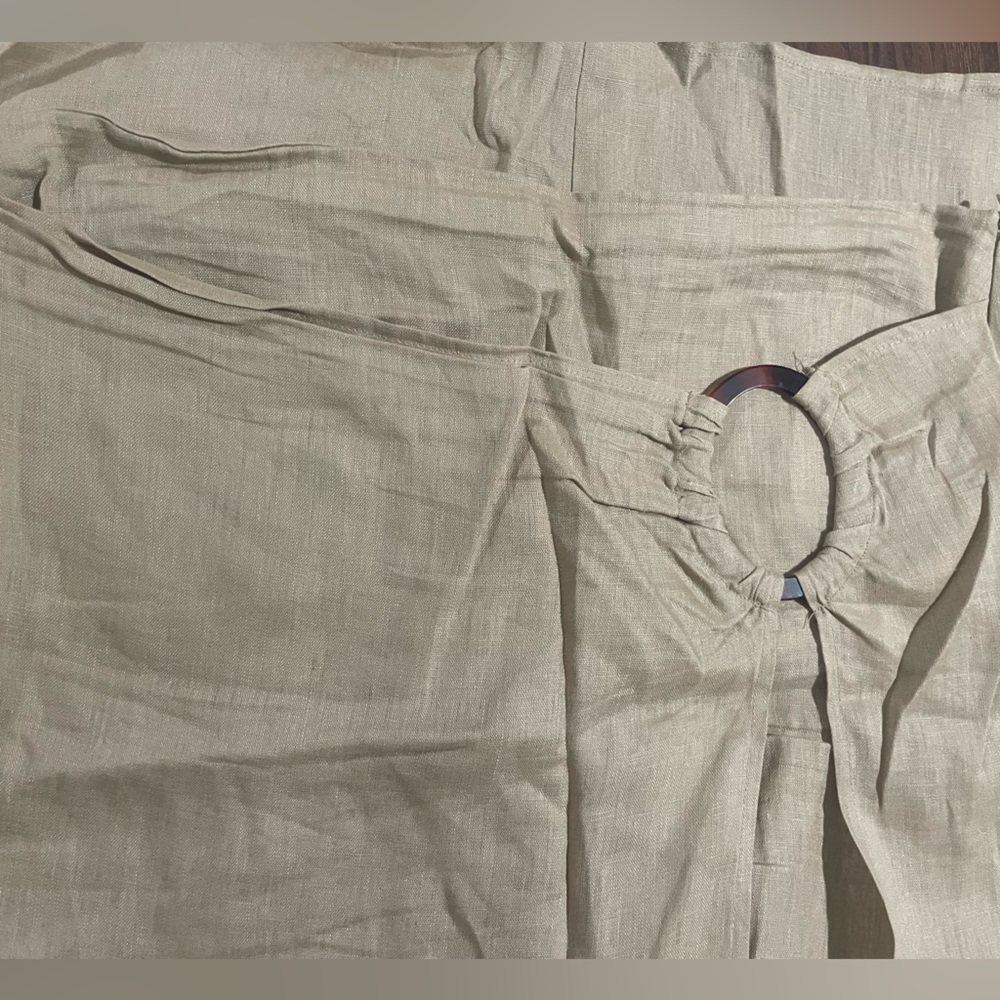 Long Zara Linen Skirt - Beige